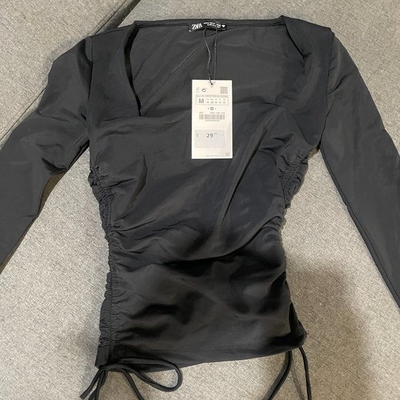 Zara long sleeve square top - Picture 3 of 3